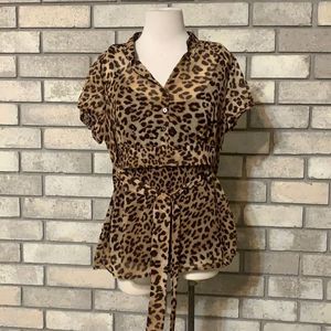 animal print blouse